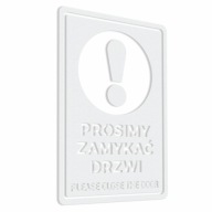 Prosím zatvorte dvere, PL, EN - nálepka 10x15