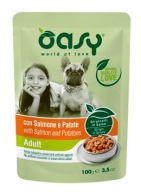 Oasy Strips Adult mokré krmivo pre psov losos 100g