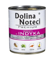 DOLINA NOTECI Premium, bohaté na morčacie, mokré krmivo pre psov, konzerva, 800 g
