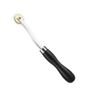 Kožené šijacie koliesko. 3,5 mm pod švom. Čierna rukoväť