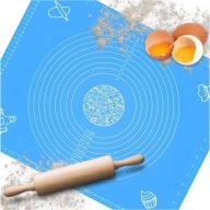 SILIKÓNOVÁ DOSKA XXL VEĽKÁ PODLOŽKA 64x45cm, SKLADACIA, PROTIŠMYKLA NA TORTU