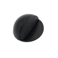 Samolepiaci kovový nárazník 45/24mm ČIERNA MATNÁ