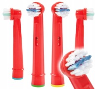4x NÁHRADNÁ HLAVICE NA KEFKU ORAL-B RED PRE DETI