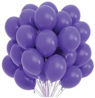 MATNÉ FIALOVÉ BALÓNY 27CM XXL SADA 50 KS