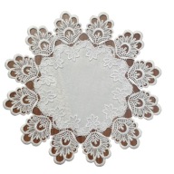 Obrúsok GUIPURE, okrúhly, priemer 40 cm, BIELY
