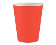 ČERVENÉ papierové kelímky 250ml, 6 ks