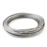 Oceľové lano, NEREZOVÁ INOX, kyselinovzdorné, 7x19, 4 mm - 1 m