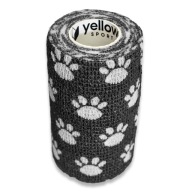 Samolepiaca stabilizačná súdržná bandáž YellowBAND 10cm čierne labky