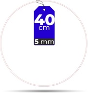 BIELA ​​40 cm HRUBÁ 5 mm kovová obruč pre makramé