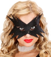 Čierna maska ​​Venetian STAR Glitter Carnival Ball