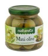 Zelené Maxi olivy, Grécke olivy 290g Natureta