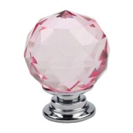 KRIŠTÁĽOVÝ NÁBYTOK Úchytka 30mm RUŽOVÝ CRYSTAL glamour