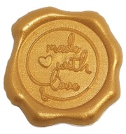 Voskové odtlačky PEČIATKY Vosk MADE WITH LOves GOLD 10 ks