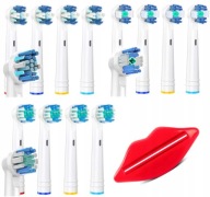 12x RÔZNE NÁHRADNÉ NÁHRADNÉ NÁSTROJE PRE KEFKY ORAL-B + STIERKA NA ÚSTNU PASTA