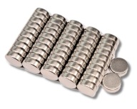 SADA SILNÝ VALEC NEODYMIOVÝ MAGNET 6x2. 50 ks.
