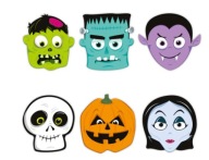 Dekorácia papierových masiek HALLOWEEN MONSTER 6 ks