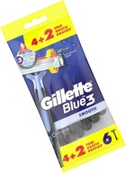 4+2 žiletky zadarmo GILLETTE Blue 3 Smooth