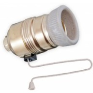 E27 KOVOVÁ LAMPA S VYPÍNAČOM