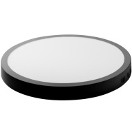 Prisadený kruhový LED panel ČIERNA 18W NEUTRAL