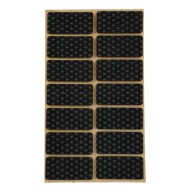 Protišmykové plstené podložky na nábytok, stoličky, čierne, 20x44mm, 14 ks