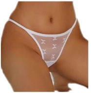 DÁMSKE TANGÁ SEXY BIELE JEMNÉ XL