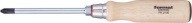 Skrutkovač s drevenou rukoväťou formátu PZ1x80mm