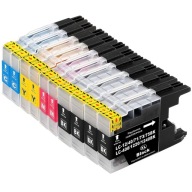 10x XL ATRAMENTY PRE TLAČIAREŇ BROTHER DCP-J525W J725DW J925DW