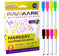 ZNAČKY NA DOSKY SMAZAteľné za sucha - 8 FARIEB - RAWMARK