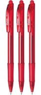 3x automatické červené pero Pentel BK-417