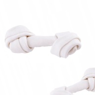 MACED BONE Zviazaná biela maškrta pre psa, 11 cm