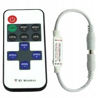 STMÍVAČ LED pásik 6A 5V 12V 24V Rádiový diaľkový ovládač