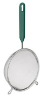 Nerezové kuchynské sitko, kov, 12 cm, zelené