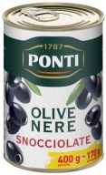 Ponti čierne olivy bez semien 400g/170g