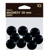 Kancelársky magnet na tabule 30 mm GRAND čierny 10 ks