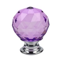 KRIŠTÁĽOVÝ NÁBYTOK Úchytka 30mm FIALOVÝ CRYSTAL glamour