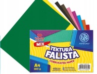 Vlnitá lepenka Astra, farebný vlnitý papier A4, sada 10 farieb