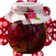 BRUSINKY KYSLENÉ OVOCIE V SLADKOM SIRUPOVOM SIROPE 270g Ogródek Dziadunia