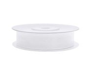 BIELA ​​ŠIFÓNOVÁ STUHA 12mm/25m DEKOR
