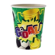 FUTBALOVÉ PAPIEROVÉ POHÁRKY 270ml 6KS GODAN