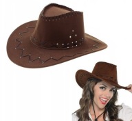 Country Western KOVBOJSKÝ KOVBOJSKÝ KLOBÚK HNEDÝ