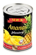 MK Ananásové plátky v light sirupe plechovka 565 g