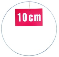 STRIEBORNÝ prsteň/ráfik na lapače snov a makramé, 10 cm