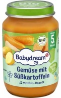 BABYDREAM BIO ZELENINA SO SLADKÝMI HRNCAMI 5m190g S REPKOVÝM OLEJOM