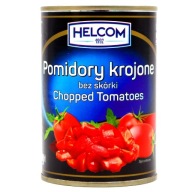 RAJČAKY krájané, lúpané, konzervované paradajky, 400g