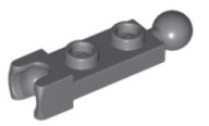 LEGO 1X2 S HÁKOM TMAVO SIVÁ 14419 PRE 2 KS