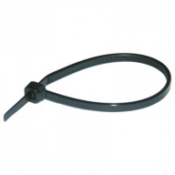 Sťahovacie pásky na zips, sťahovacie pásky, 142x2,5 mm, čierna