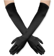 ČIERNE RUKAVICE DLHÉ RETRO DOPLNKY 60 CM