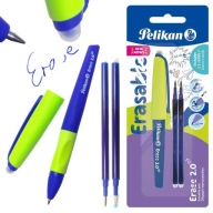 Zmazateľné pero + 2 náplne PELIKAN Erase 2.0 BLUE zmazateľné