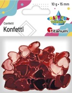 Konfetové srdiečka 10g 15mm titánové