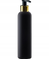 HDPE FĽAŠA 200ml, ČIERNY, ČIERNY A ZLATÝ DÁVKOVAČ